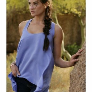 Barneys blue silk tank